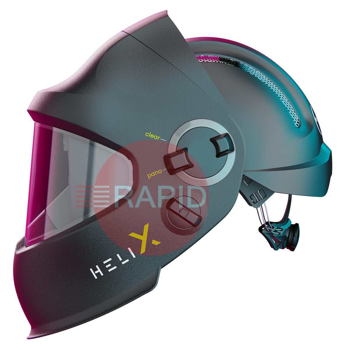 1050.200  Optrel Helix CLT - Black Auto Darkening Welding Helmet with Removable Hard Hat, Shade 5 - 12